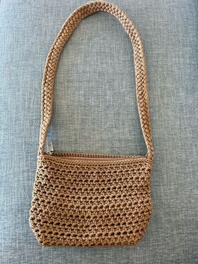 Lina Tan Crochet Shoulder Bag